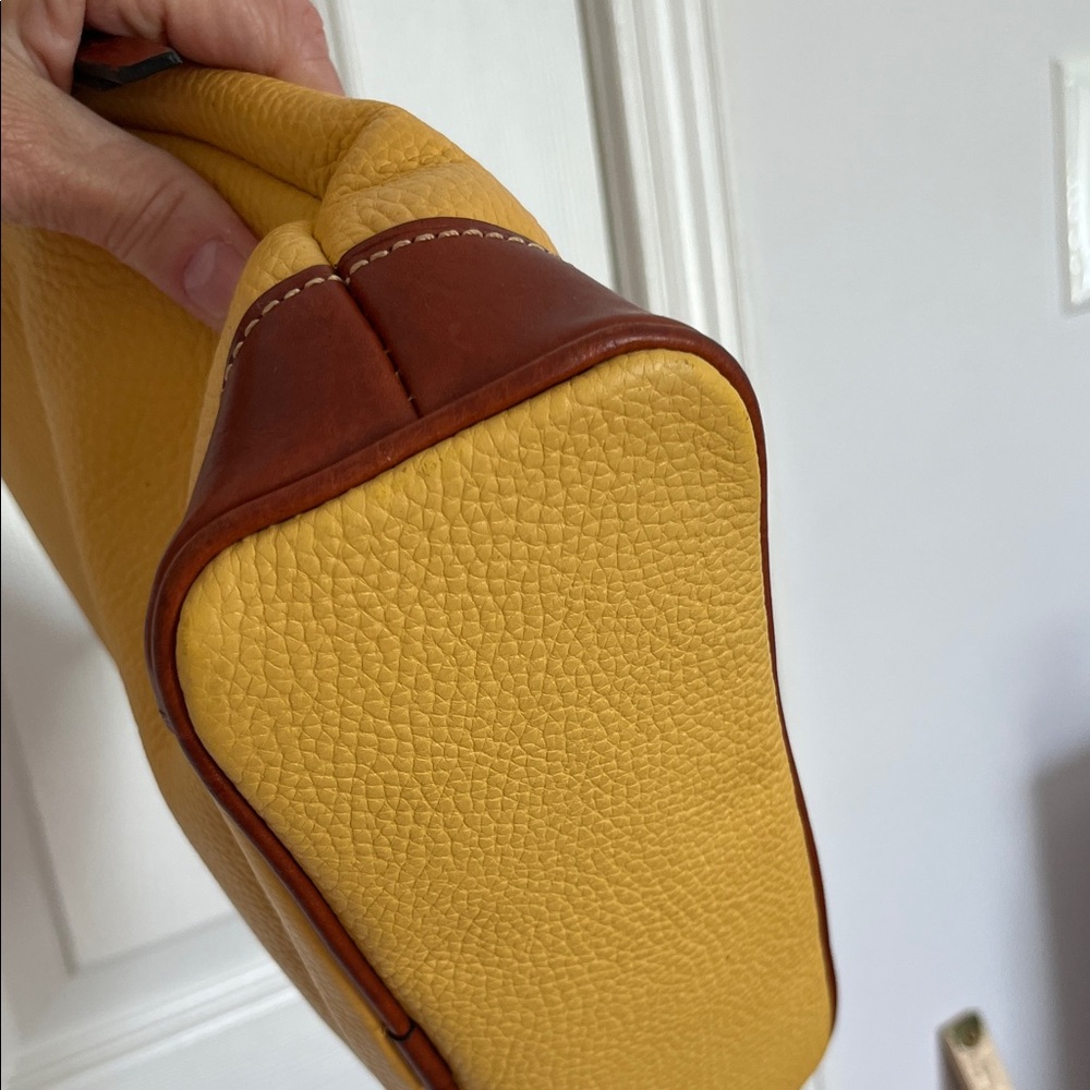 Dooney & Bourke Yellow and Brown Leather Crossbody - Picture 6 of 15